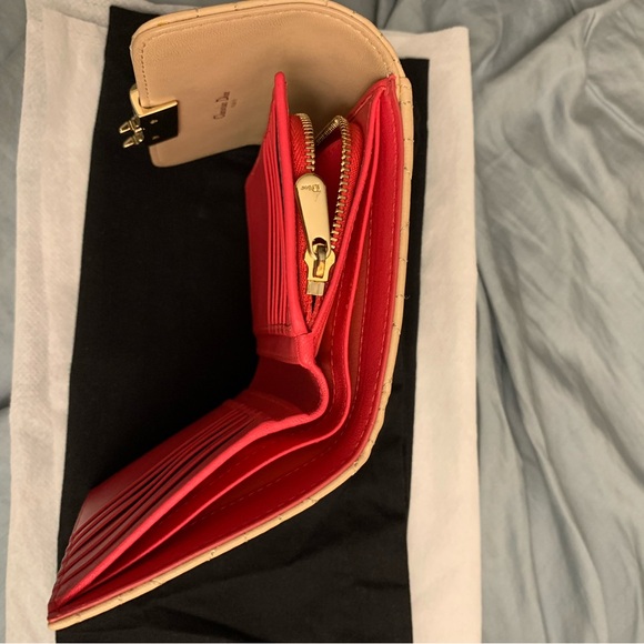 💯authentic Dior cannage lambskin beige and pink mid wallet⭐️ - Picture 12 of 17